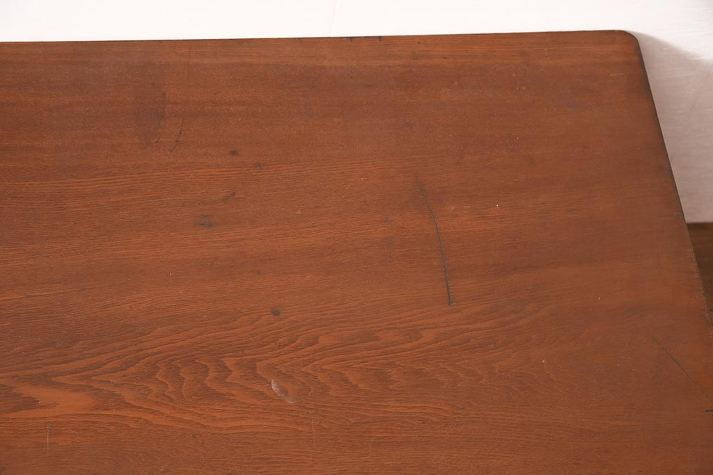 アンティーク家具　昭和中期　総栗材　優しげな雰囲気が魅力の座卓(ローテーブル、センターテーブル)(R-044371)