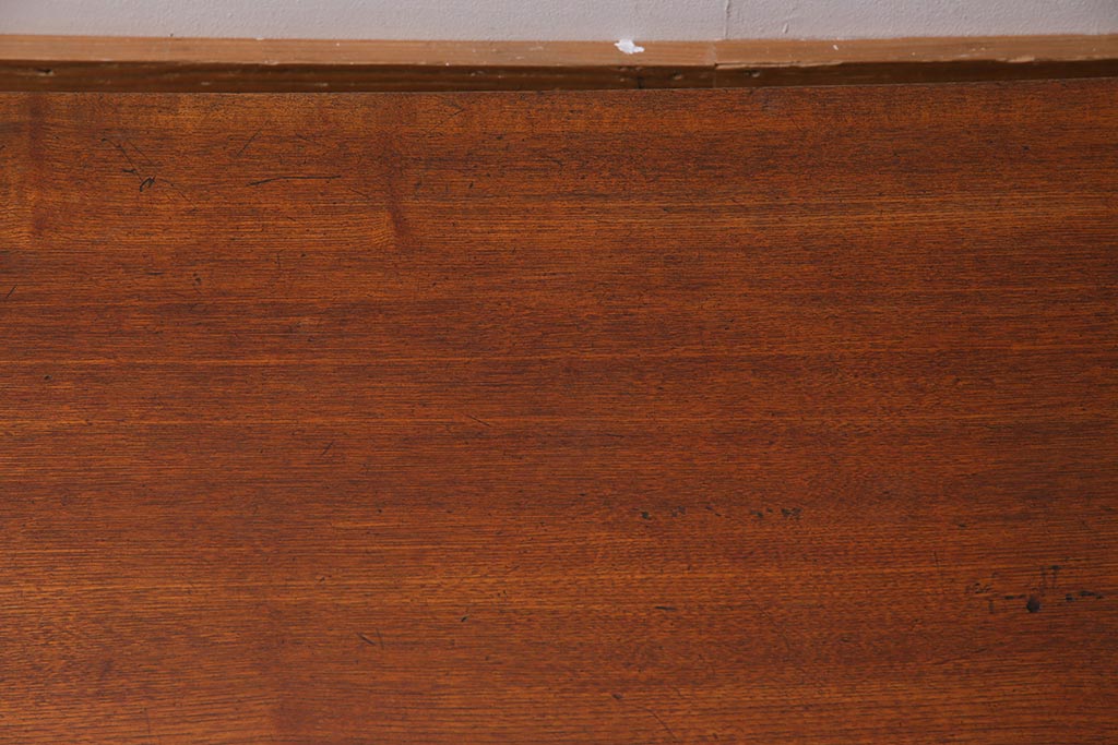 アンティーク家具　昭和初期　上手物!　栓材　大振りサイズの角ちゃぶ台(座卓、ローテーブル、折り畳みテーブル)(R-044378)