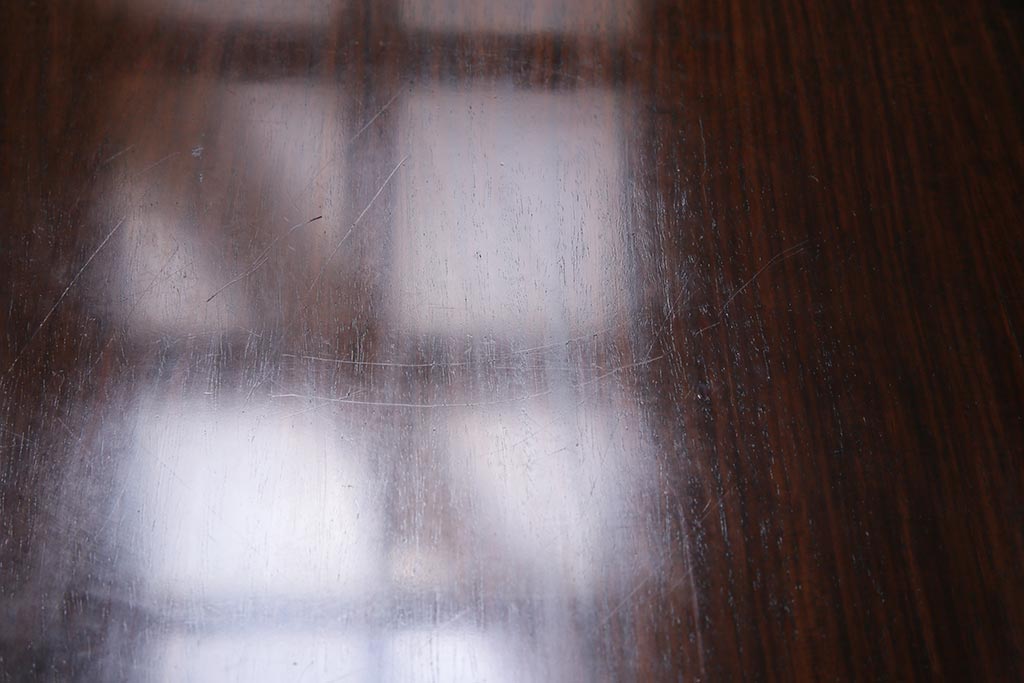 中古　唐木指物　紫檀(シタン)無垢材　漆塗り　落ち着いた和の空間を演出する座卓(ローテーブル)(R-044400)
