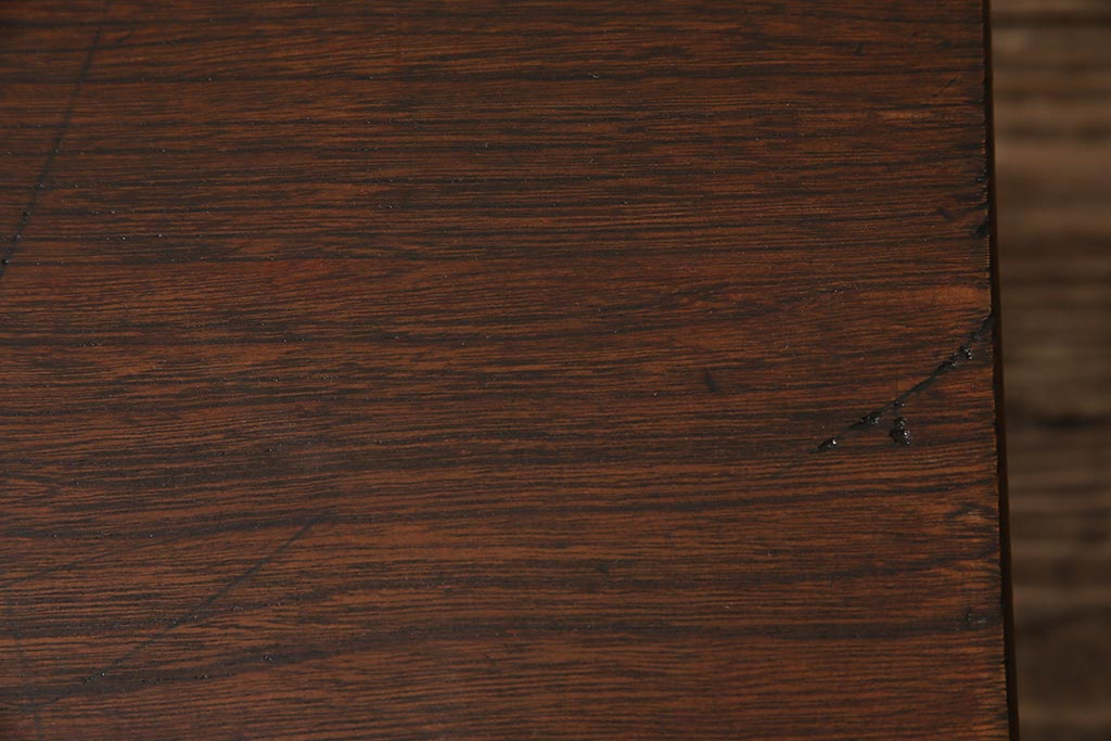 アンティーク家具　昭和初期　栓材　小振りなサイズのレトロな角ちゃぶ台(折りたたみテーブル、座卓、ローテーブル)(R-044510)