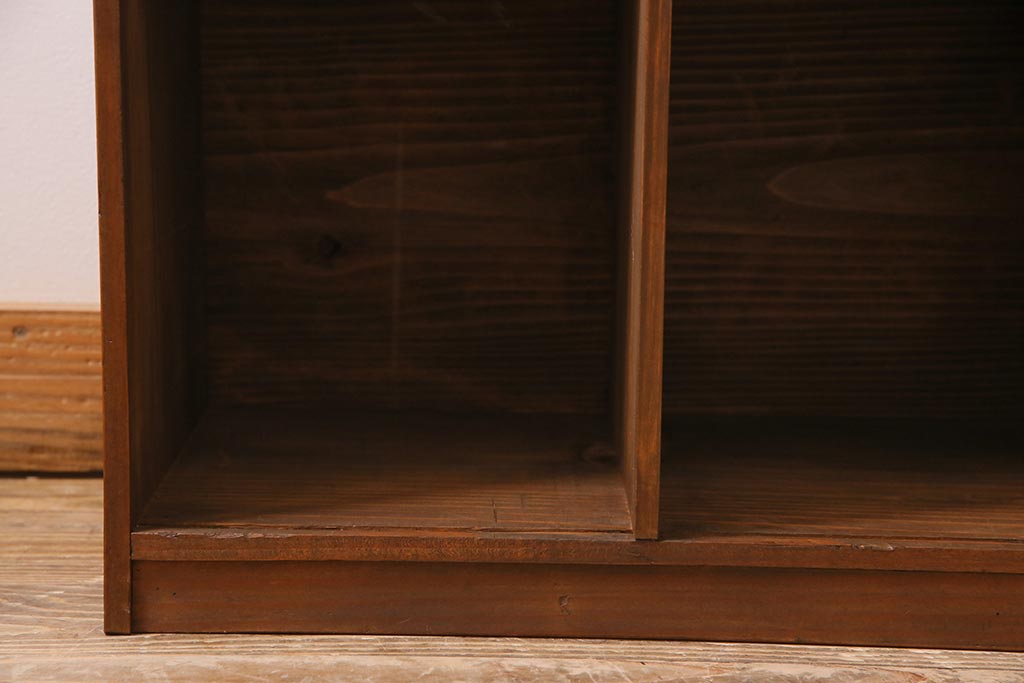 アンティーク家具　大正ロマン　天板リメイク　レトロな収納棚(サイドボード、陳列棚、オープンラック、飾り棚)(R-044516)