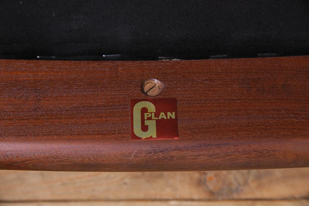 ヴィンテージ家具　北欧ビンテージ　G-PLAN(ジープラン)　チーク材　スタイリッシュなフォルムが魅力的なダイニングチェア(椅子、ラダーバックチェア)(R-044523)