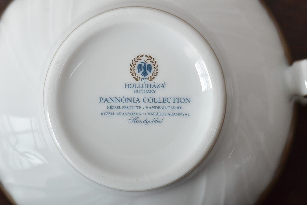 中古　ハンガリー　HOLLOHAZA(ホロハーザ)　Pannonia(パノニア)　カップ&ソーサー6客セット(洋食器)(R-044534)