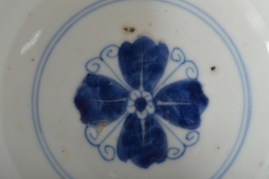 幕末〜明治　伊万里焼　色絵金彩兎図　蓋茶碗3客(和食器)(R-044543)