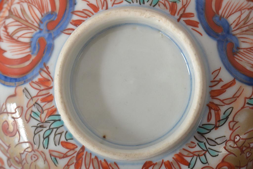 幕末〜明治　伊万里焼　色絵金彩兎図　蓋茶碗3客(和食器)(R-044543)