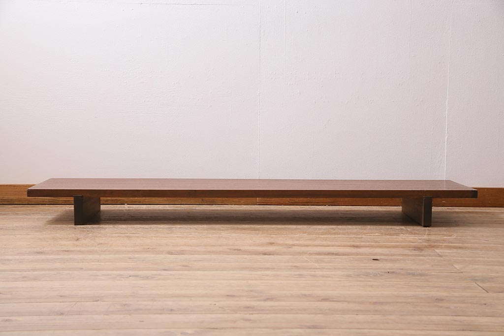 アンティーク家具　和製アンティーク　昭和中期　ラワン材　素朴な木の風合いがどこか懐かしい裁ち板(ローテーブル、作業台、飾り台、陳列台)(R-044546)