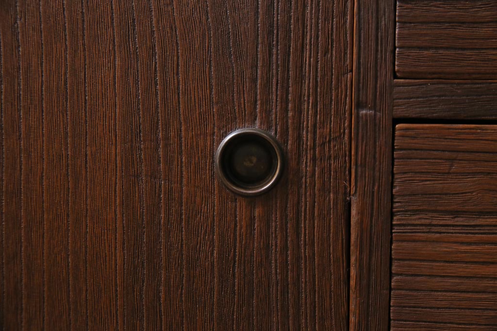 アンティーク家具　和製アンティーク　昭和初期　桐材　味わい深い和の雰囲気漂う小箪笥(小物収納、引き出し、戸棚、収納棚、桐箪笥、桐たんす)(R-044555)
