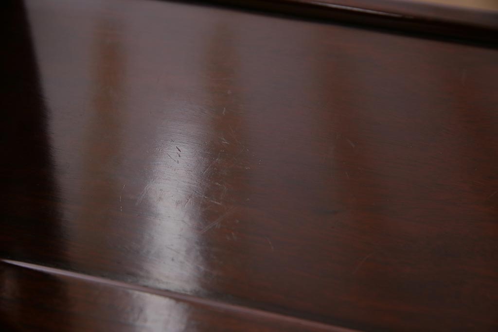 ビンテージ家具　和製ビンテージ　唐木　カリン材　赤みを帯びた木肌が美しい飾り棚(茶棚、陳列棚、花梨材)(R-044563)