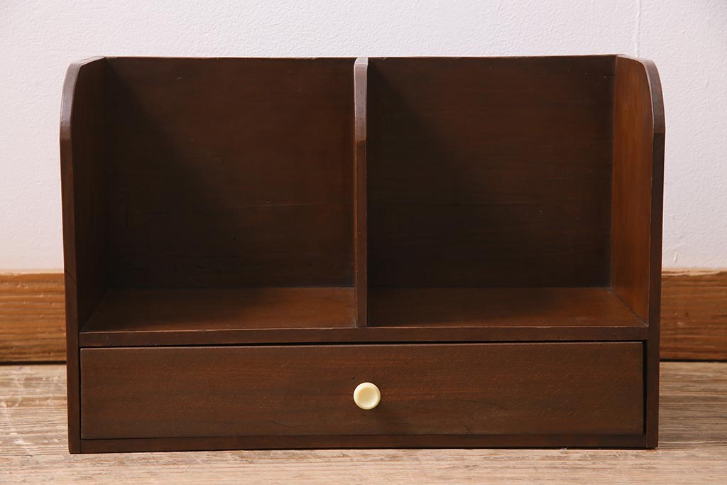 アンティーク雑貨　昭和初期　シックな色合いが魅力のブックスタンド(本立て)(R-044590)