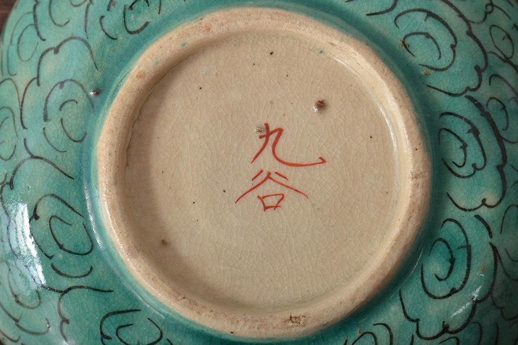 明治期　九谷焼　花文色絵小皿5枚(R-044628)