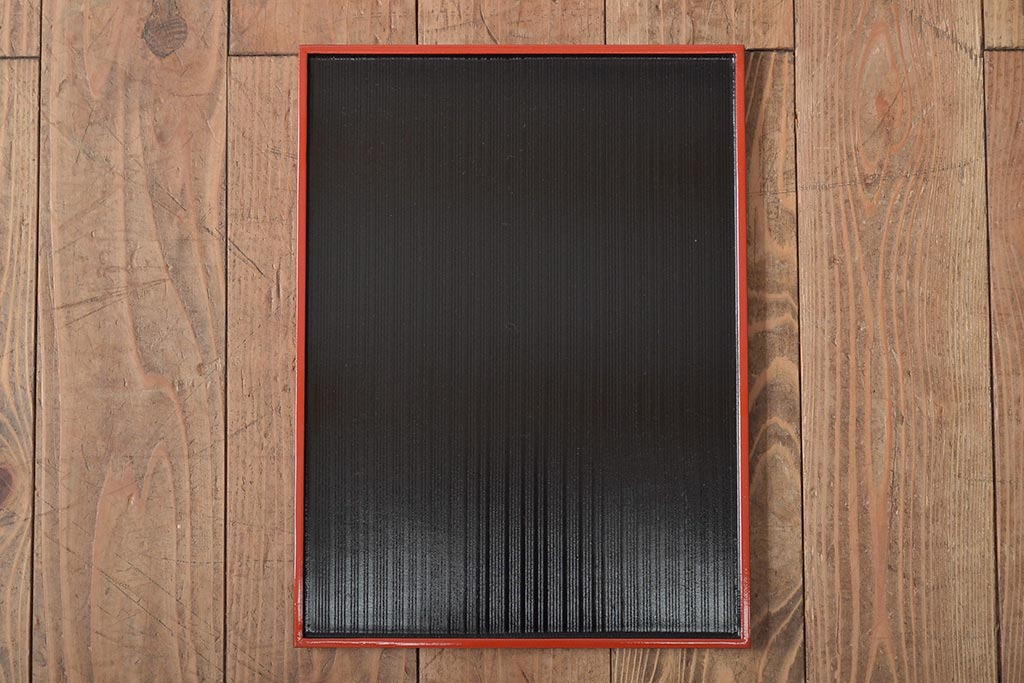 能作　黒渕朱　会席膳5客(漆器、茶道具、盆)(R-044629)