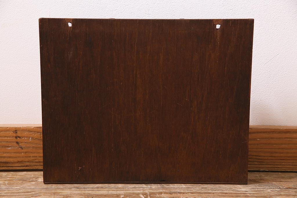 アンティーク雑貨　レトロな木味が魅力のレターラック(壁掛け収納、状差し)(R-044657)
