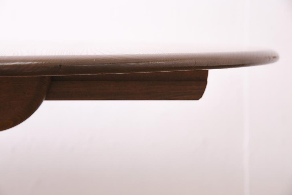 イギリスヴィンテージ　ERCOL(アーコール)　オーバル型エクステンションテーブル(ダイニングテーブル、ラウンドテーブル、ビンテージ)(R-044665)