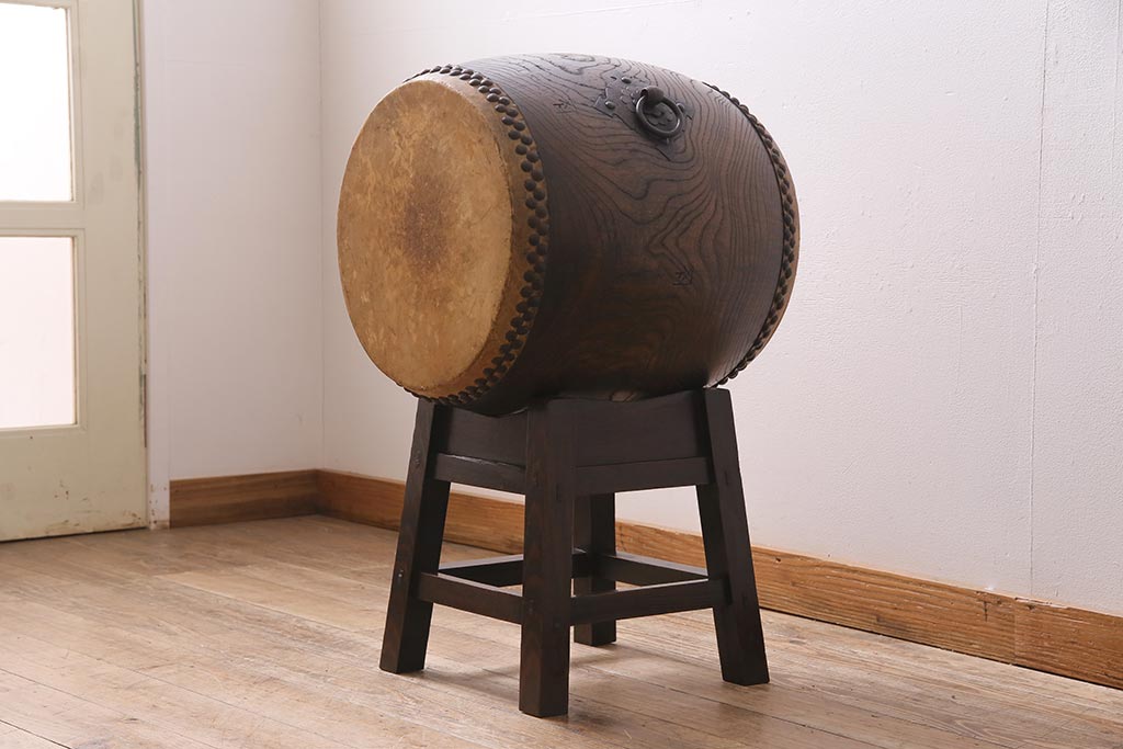 オシャレ 和太鼓 太鼓正 けやき 打面直径44cm 台付き | tatihome.com