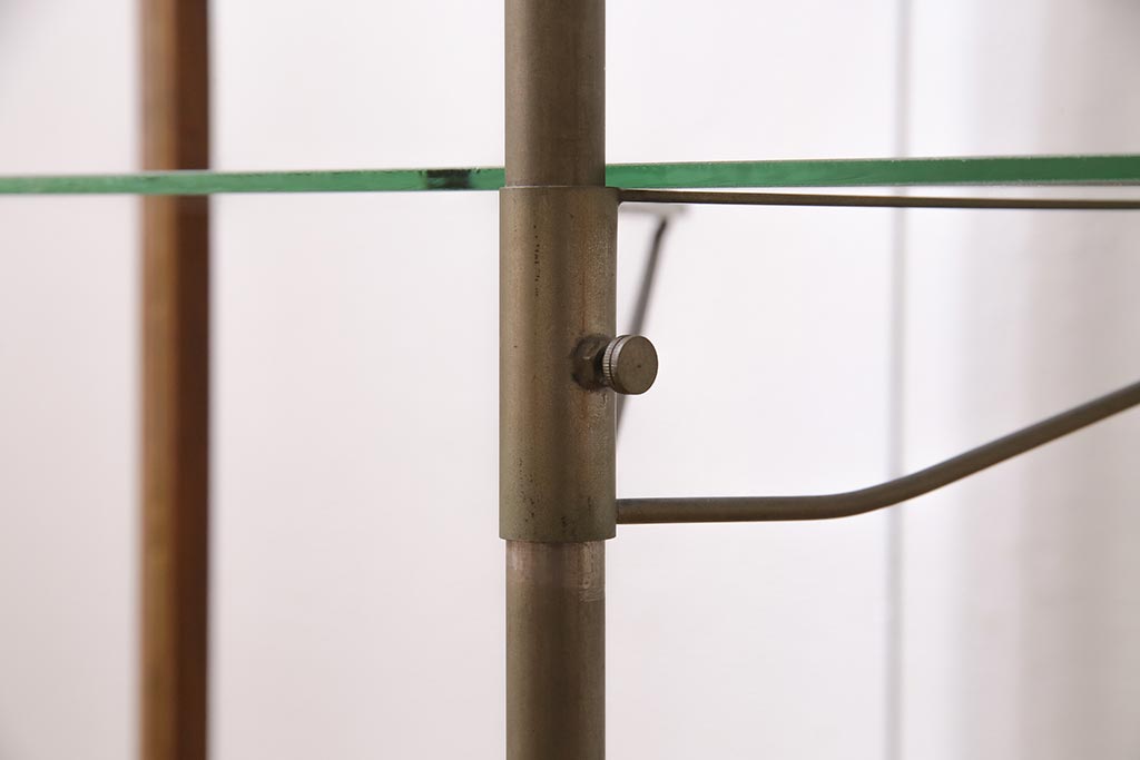 レトロ家具　ナラ材　ナチュラルスタイルのお部屋にも合うガラスケース(陳列棚、ショーケース)(R-044724)