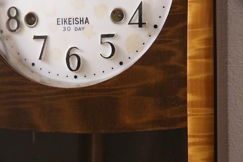 昭和レトロ　EIKEISHA(栄計舎)　SUPER DELUXE　高級感漂う振り子掛時計(柱時計、壁掛け時計)(R-044747)