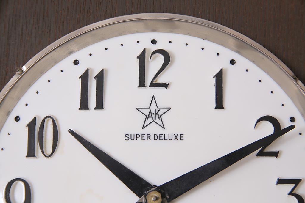 昭和レトロ　EIKEISHA(栄計舎)　SUPER DELUXE　高級感漂う振り子掛時計(柱時計、壁掛け時計)(R-044747)