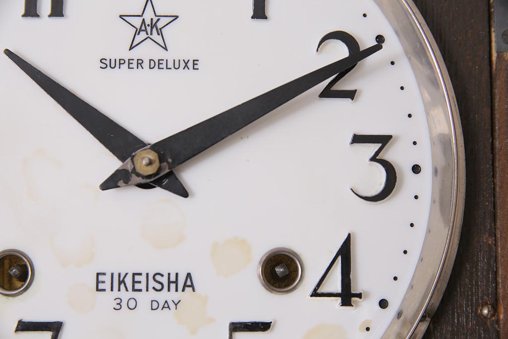 昭和レトロ　EIKEISHA(栄計舎)　SUPER DELUXE　高級感漂う振り子掛時計(柱時計、壁掛け時計)(R-044747)