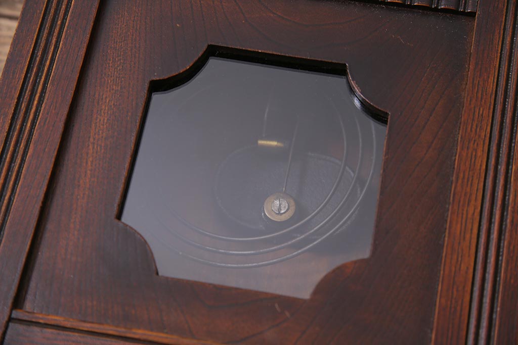 昭和初期　SEIKOSHA(精工舎、セイコー)　ゼンマイ式　シックで落ち着いた佇まいの掛時計(振り子時計、柱時計)(R-044748)