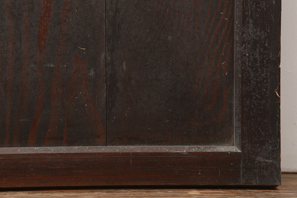 アンティーク建具　和製アンティーク　明治期　格調高い和を演出する帯戸2枚セット(板戸、建具、引き戸)(R-044786)