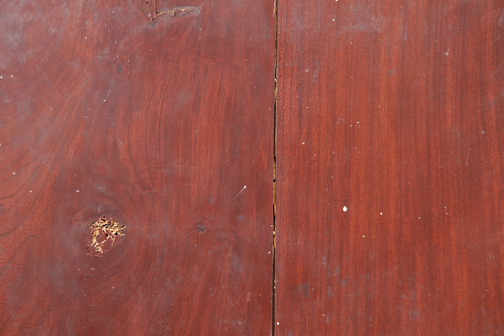 アンティーク建具　明治期　総ケヤキ材　テーブル加工にもおすすめの蔵戸(玄関戸、引き戸、建具)(R-044874)