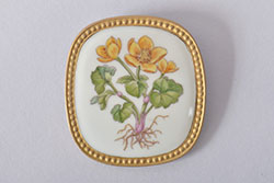 ドイツ　マイセン　Meissen　お部屋を華やかに彩る陶板画(プラーク、花、フラワー、ハンドペイント、西洋美術、額装、サイン有り)(R-079118)