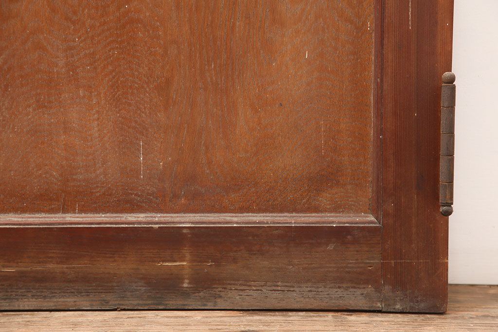 アンティーク建具 昭和中期 窓付きのレトロな木製ドア(扉)(R-044928