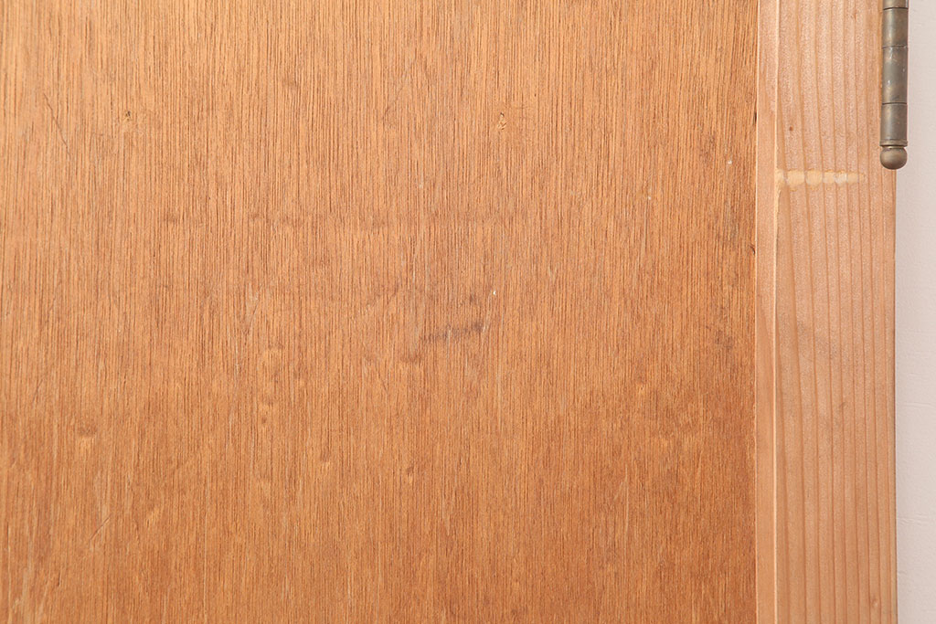 アンティーク建具　昭和中期　両開き　大正ロマン風に仕上がる親子ドア(木製扉)(R-044946)