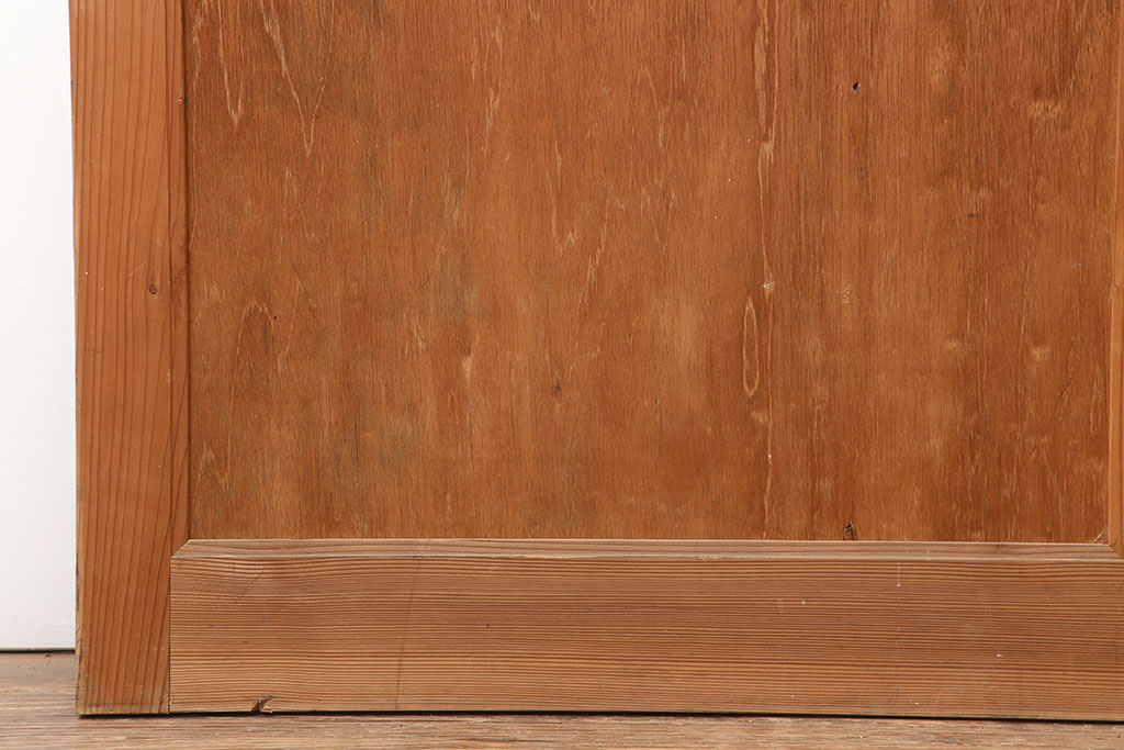 アンティーク建具　昭和中期　両開き　大正ロマン風に仕上がる親子ドア(木製扉)(R-044946)
