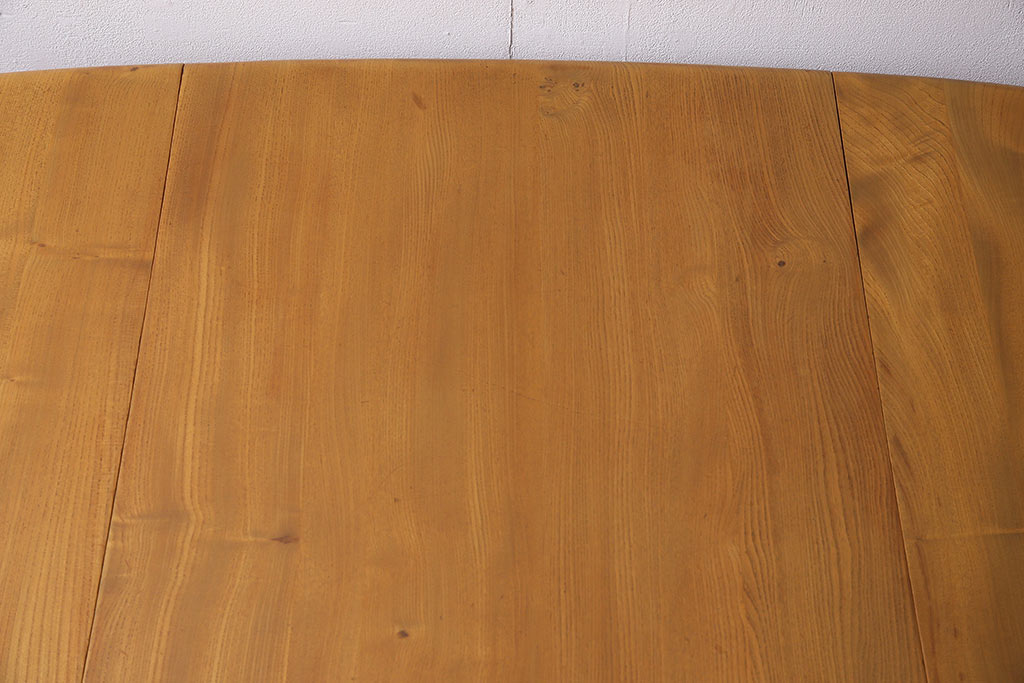 ヴィンテージ家具　イギリスビンテージ　ERCOL(アーコール)　エルム材　スクエアドロップリーフテーブル(バタフライテーブル)(R-045030)
