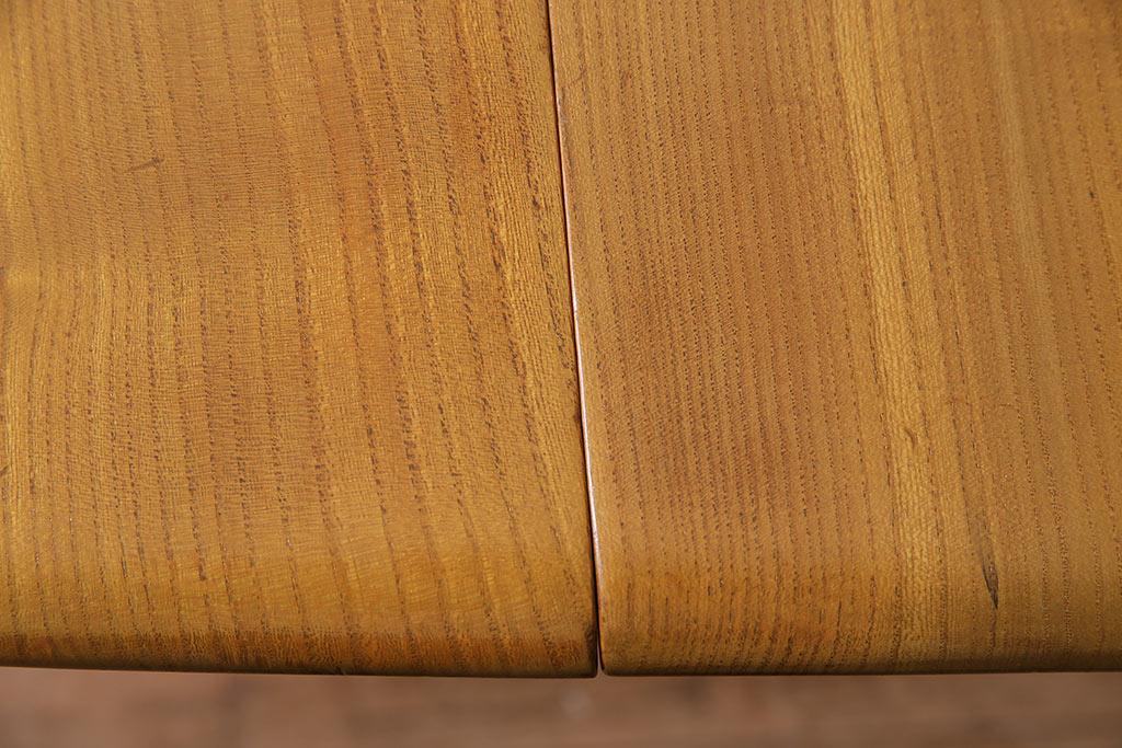 ヴィンテージ家具　イギリスビンテージ　ERCOL(アーコール)　エルム材　スクエアドロップリーフテーブル(バタフライテーブル)(R-045030)