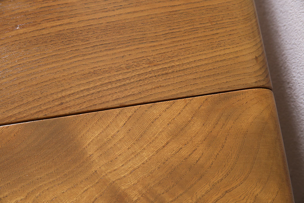 ヴィンテージ家具　イギリスビンテージ　ERCOL(アーコール)　エルム材　スクエアドロップリーフテーブル(バタフライテーブル)(R-045030)
