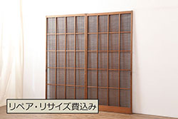 アンティーク建具　上質な和の空間づくりに活躍する板戸1枚(引き戸)(R-080445)