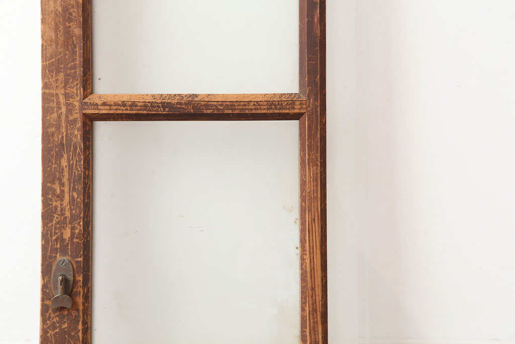 アンティーク建具　昭和初期　レトロな雰囲気が魅力の引き戸1枚(ガラス戸、建具)(R-045107)