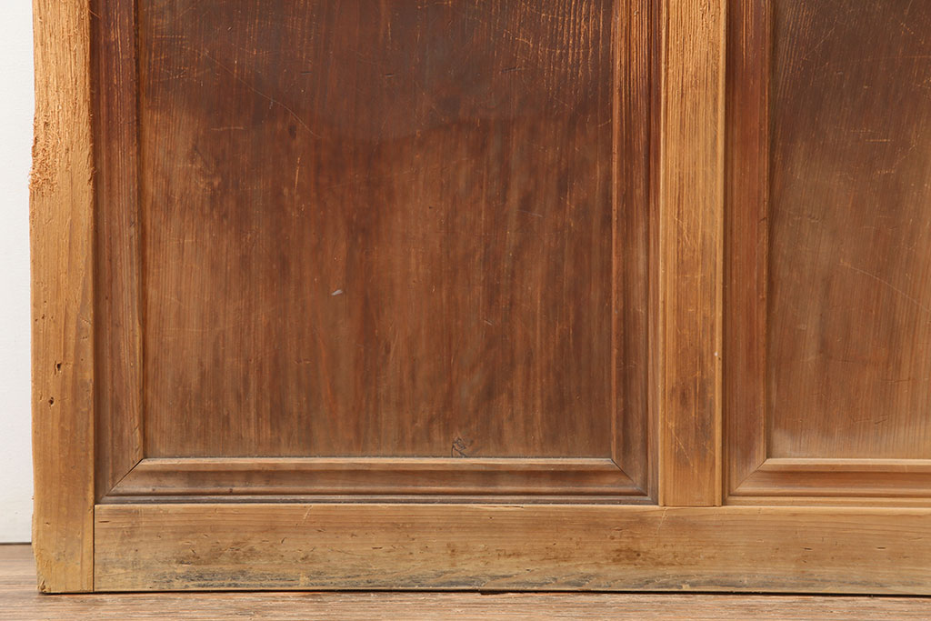 アンティーク建具　昭和初期　レトロな雰囲気が魅力の引き戸1枚(ガラス戸、建具)(R-045107)