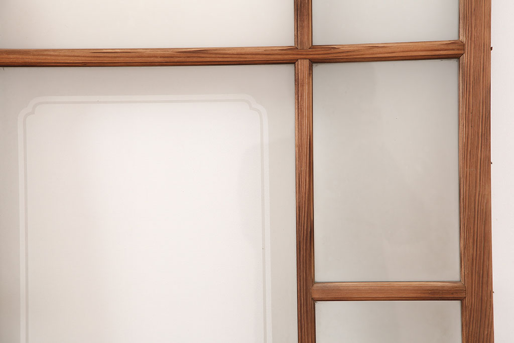 アンティーク建具　昭和初期　レトロな雰囲気が魅力の引き戸4枚セット(ガラス戸、建具)(R-045109)