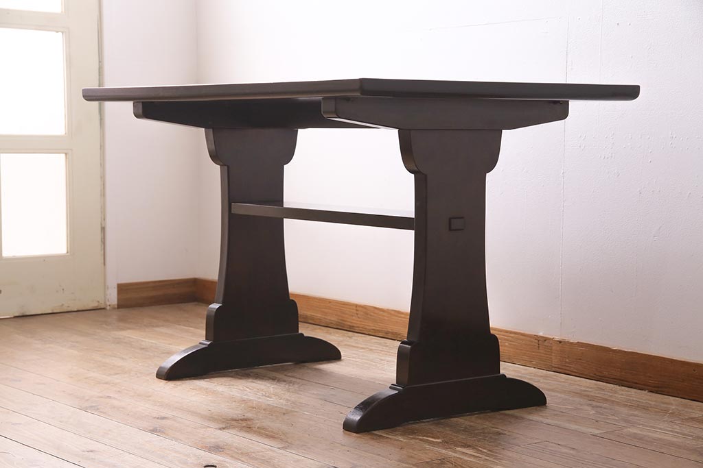 ヴィンテージ家具　松本民芸家具　別注品　落ち着いた大人の空間作りにおすすめのダイニングテーブル(2人掛け、ビンテージ)(R-045113)