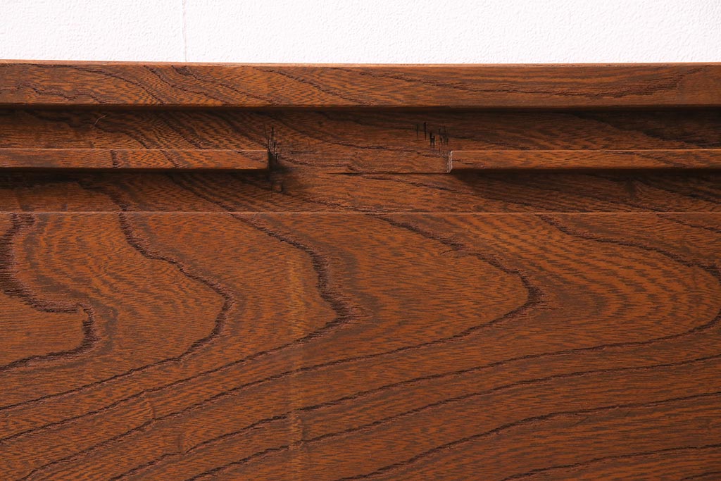 ビンテージ雑貨　昭和中期　DIY素材におすすめな杢目の美しいケヤキ材一枚板(古材、材料)(R-045139)