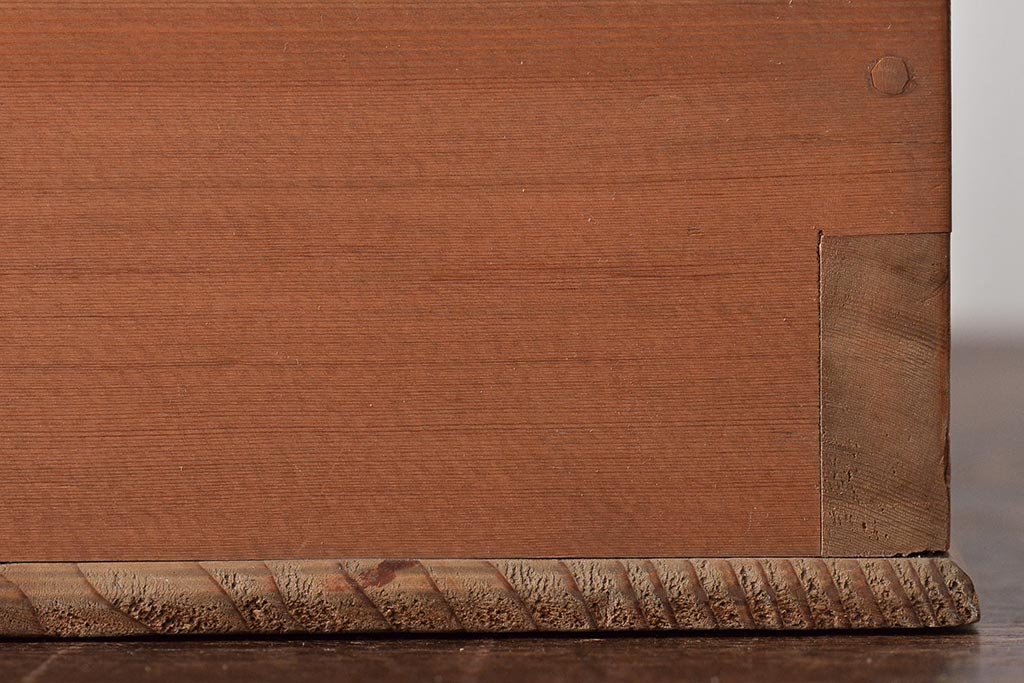 竹に太鼓鋲　珍しい　煙草盆2個セット(収納箱、木箱、小物入れ)(R-045274)