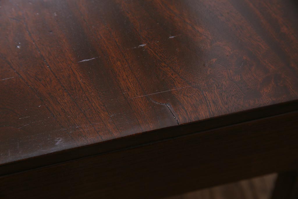 アンティーク家具　和製　大正昭和初期　総ケヤキ材　引き出し付き　品のある佇まいが魅力の文机(ローテーブル、座机)(R-045329)