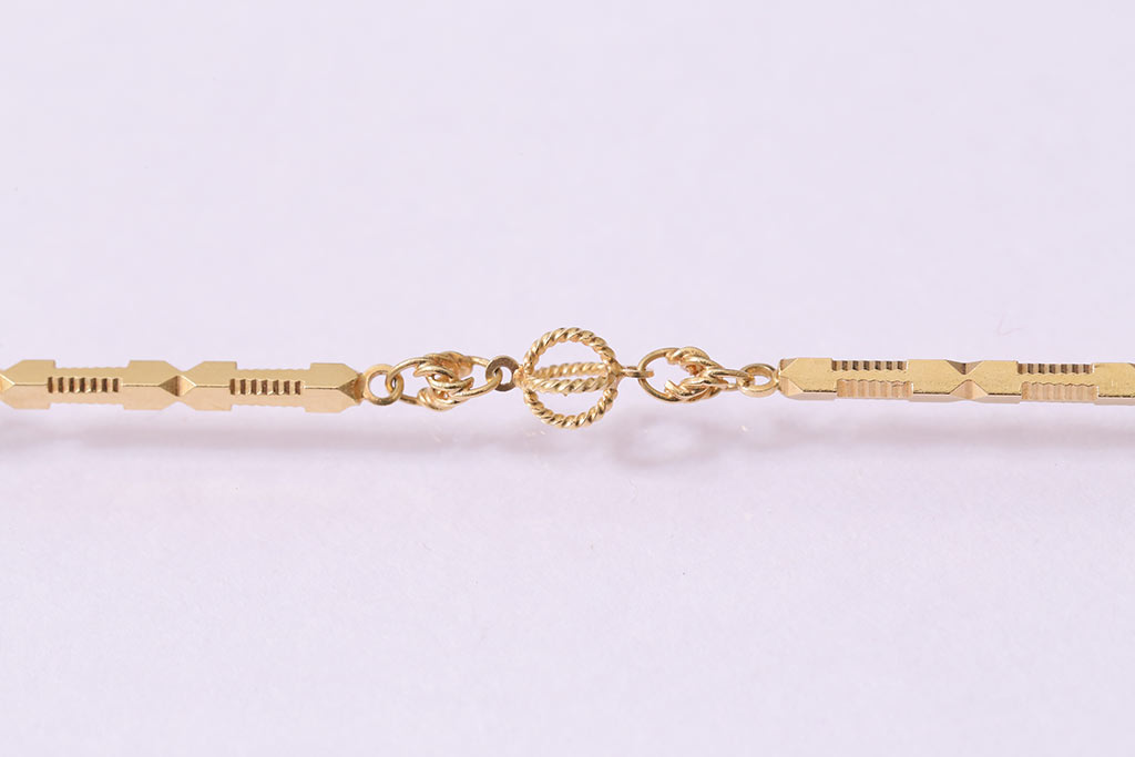 ヴィンテージアクセサリー K18 細かなデザインのゴールド