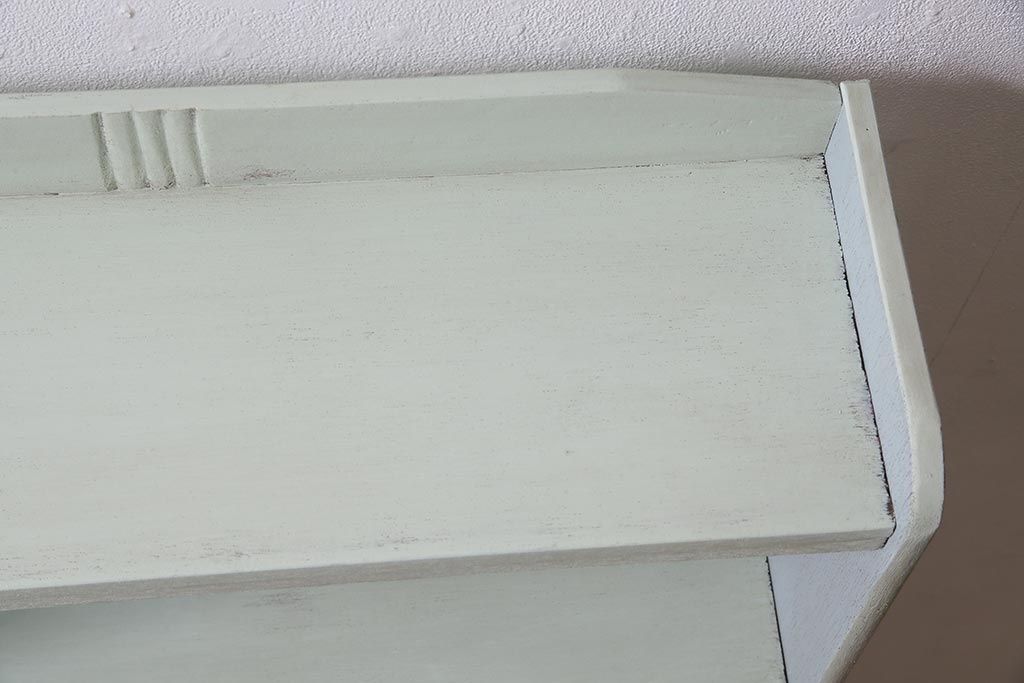 ペイント家具　昭和中期　フレンチカントリーにぴったりなオープンラック(本棚、ウッドシェルフ、収納棚、飾り棚)(R-045501)