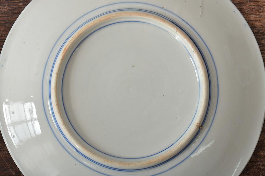 大正〜昭和初期　花蝶文6寸印判皿5枚(伊万里焼、和食器)(R-045527)
