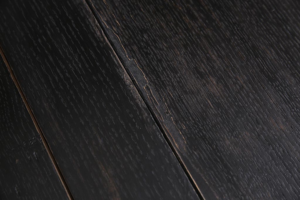 アンティーク家具　イギリスアンティーク　落ち着いた色合いの和洋折衷なドローリーフテーブル(エクステンションテーブル、カフェテーブル、ダイニングテーブル)(R-045630)