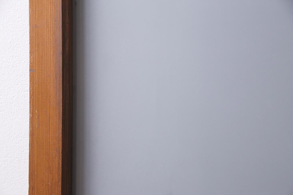 アンティーク建具　昭和中期　すり・クリアガラス　昔懐かしい雰囲気漂うガラス戸2枚セット(引き戸、建具)(R-045634)