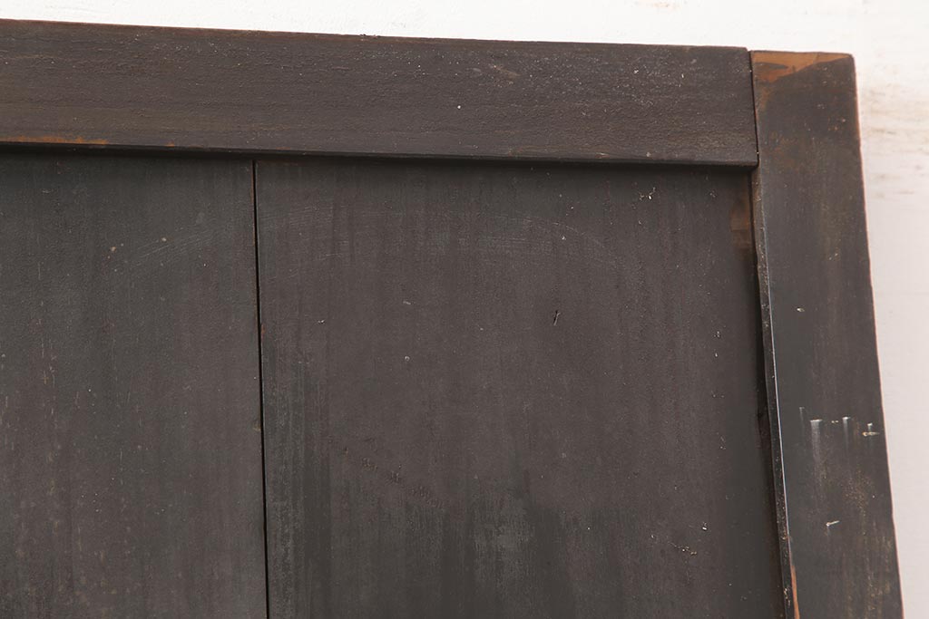 アンティーク建具　明治期　和空間や古民家スタイルにおすすめな格子帯戸2枚セット(引き戸、建具)(R-045690)