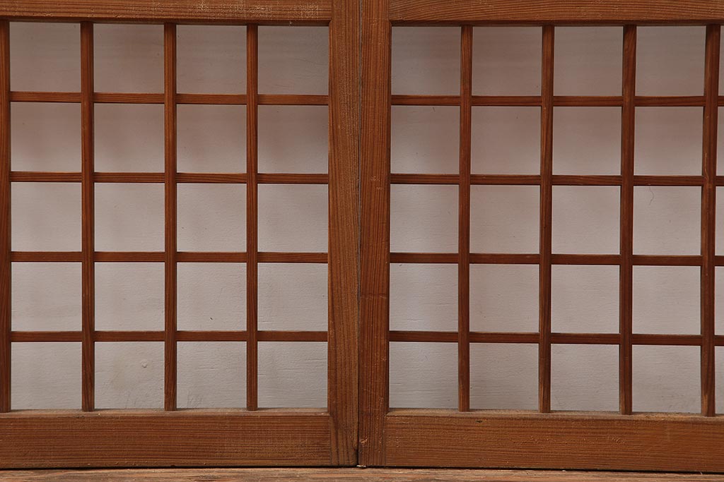 最も信頼できる アンティーク建具 昭和初期 和の風情を高める御簾戸4枚セット(簾 建具