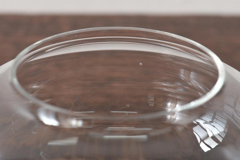 ドイツ　テレジアンタール　ガラス蓋物(キャンディーポット、小物入れ)(R-045730)