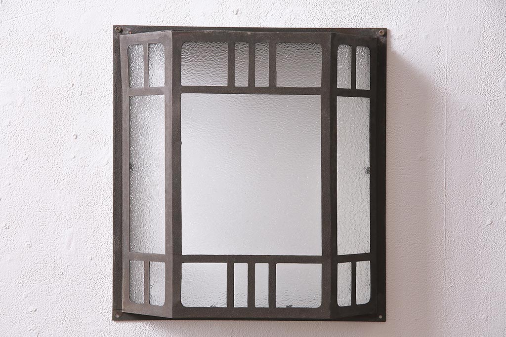 アンティーク雑貨　昭和初期　特大　固定式　和の風情を感じさせる壁掛け照明カバー(ウォールカバー)(R-045748)
