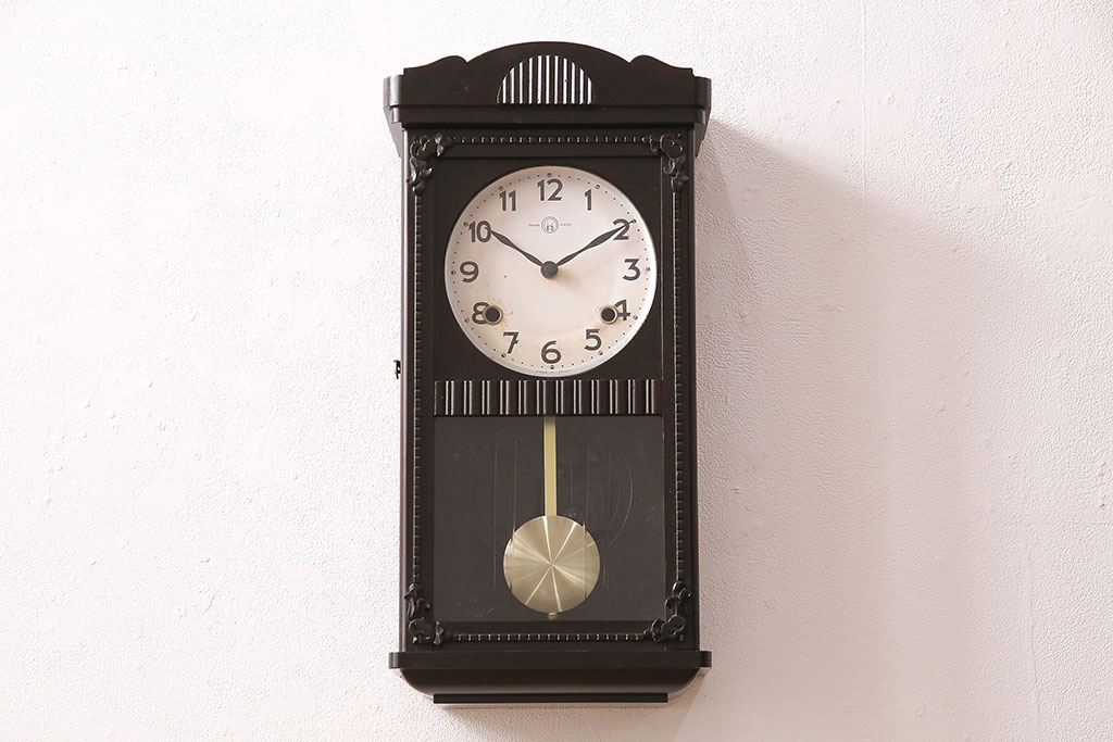 【加工実例】林時計をご希望通り、ゼンマイ式から電池式へ変更。現代の生活に合わせた、使い勝手の良い仕様になりました。(掛け時計、振り子時計)